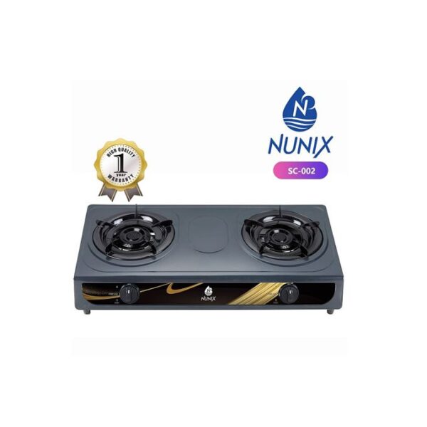 Nunix SC-002 Table Top Double Burner Gas Stove Cooker (1YR WRTY) - Image 2